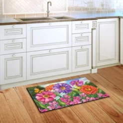 Zinnias In Bloom Spring Doormat Indoor Outdoor 30" X 18" Briarwood Lane -Home Decor Series Store GUEST 4a3e2d89 39d9 4f46 a96f c32bf13c362e