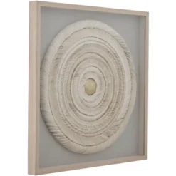Dahlia Studios Natural Paper Ring 35 1/2" Square Shadow Box Framed Wall Art -Home Decor Series Store GUEST 4b8ddc49 a723 4117 a542 b358daef4982