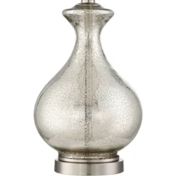 360 Lighting Albert Modern Table Lamp 24 3/4" High Mercury Glass Gourd Oatmeal Drum Shade For Bedroom Living Room Bedside Nightstand Office Kids House 10 360 Lighting Albert Modern Table Lamp 24 3/4" High Mercury Glass Gourd Oatmeal Drum Shade For Bedroom Living Room Bedside Nightstand Office Kids House -Home Decor Series Store GUEST 4bd7e1b8 6f32 476a b62b bc61b99c0be3