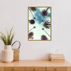16" X 23" Palm Sky 2 By Design Fabrikken Framed Canvas Wall Art - Amanti Art -Home Decor Series Store GUEST 4bed4139 2836 4510 a3c8 cc9b27b7d015