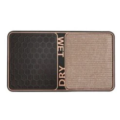 J&V TEXTILES 18" X 32" Two-In-One Wet & Dry Shoe Cleaning Outdoor Floor Mats -Home Decor Series Store GUEST 4c33fa97 afaa 438c 85fe 027aeb40c226