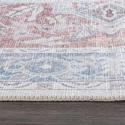 World Rug Gallery Distressed Boho Machine Washable Area Rug 2 World Rug Gallery Distressed Boho Machine Washable Area Rug - Image 2