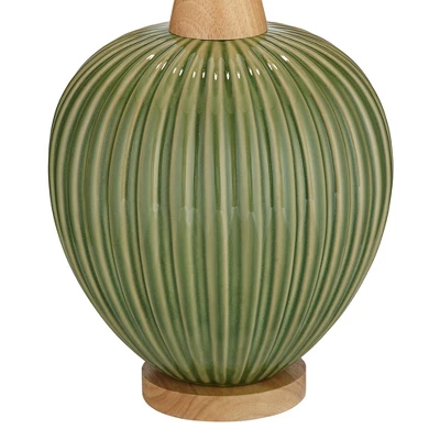 360 Lighting Sevilla 29" Tall Mid Century Modern End Table Lamp Green Ceramic Single Living Room Bedroom Bedside Nightstand House Oatmeal Shade 5 360 Lighting Sevilla 29" Tall Mid Century Modern End Table Lamp Green Ceramic Single Living Room Bedroom Bedside Nightstand House Oatmeal Shade - Image 5