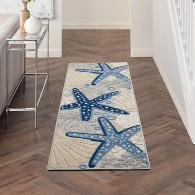 Nourison Aloha Ocean Starfish Indoor/outdoor Area Rug 1 Nourison Aloha Ocean Starfish Indoor/outdoor Area Rug