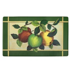 GoodGram Country Apple Orchard Plaid Memory Foam Anti-Fatigue Kitchen Floor Mat - 18 In. W X 30 In. L