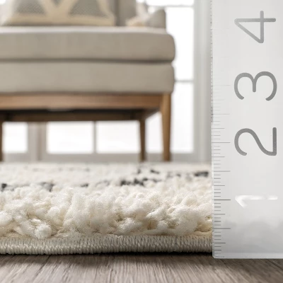 NuLOOM Michelle Diamond Trellis Tassel Area Rug 2 NuLOOM Michelle Diamond Trellis Tassel Area Rug - Image 2