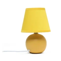 8.66" Petite Ceramic Orb Base Bedside Table Desk Lamp With Matching Tapered Drum Fabric Shade Yellow - Creekwood Home 12 8.66" Petite Ceramic Orb Base Bedside Table Desk Lamp With Matching Tapered Drum Fabric Shade Yellow - Creekwood Home -Home Decor Series Store GUEST 50a4ebfd a3c5 49a6 95ce 8ff068c9d68b