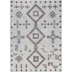 Nicole Curtis Machine Washable Series 1 Bohemian Diamond Motif Indoor Rug -Home Decor Series Store GUEST 516e93e1 406f 40fb a440 264a7fdaf644