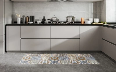 J&V TEXTILES 20" X 55" Oversized Cushioned Anti-Fatigue Kitchen Runner Mat (Brown Tile) 1 J&V TEXTILES 20" X 55" Oversized Cushioned Anti-Fatigue Kitchen Runner Mat (Brown Tile)