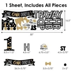 Big Dot Of Happiness 1st Birthday Little Mr. Onederful - Peel And Stick Boy First Birthday Party Decoration - Wall Decals Backdrop -Home Decor Series Store GUEST 522a9c88 270b 4aea b2f3 bdee5b4c9060