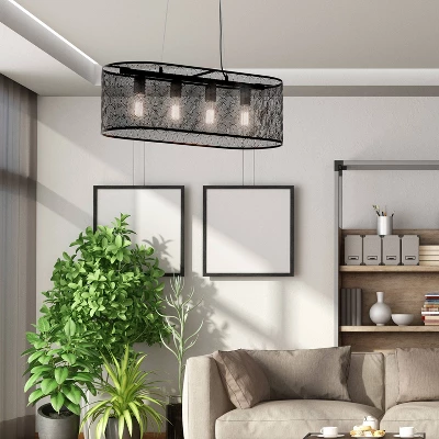 30" 4-Light Gianna Chandelier Black - River Of Goods 3 30" 4-Light Gianna Chandelier Black - River Of Goods - Image 3