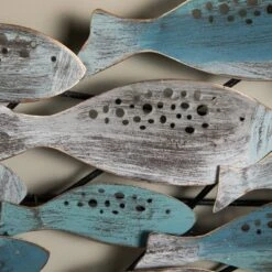 35.75" X 14.75" School Of Fish Metal Wall Art Sculpture Blue/Green/Silver - Danya B. -Home Decor Series Store GUEST 52bb9410 f3ae 4fd8 bc8a d5408654d909