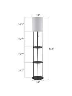 Nextop 63 Inch Round Floor Lamp W/ Shelves, USB Ports And AC Outlet Corner Lamp W/ LED Grow Light - 1 Count