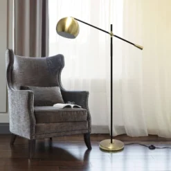 Swivel Floor Lamp With Inner Dome Shade Antique Brass - Lalia Home -Home Decor Series Store GUEST 54187952 83f0 419f 9c2e b954c8d82690