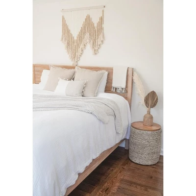 Beige Linen Down Alternative Pillow 2 Beige Linen Down Alternative Pillow - Image 2