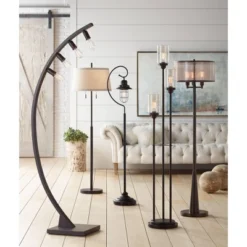 Franklin Iron Works Arcos Industrial Arc Floor Lamp 71" Tall Bronze Brown Metal Dimmable LED Decor For Living Room Reading Bedroom Office House Home 14 Franklin Iron Works Arcos Industrial Arc Floor Lamp 71" Tall Bronze Brown Metal Dimmable LED Decor For Living Room Reading Bedroom Office House Home -Home Decor Series Store GUEST 5810e929 2f4c 4e54 8434 2533ddae9e0e