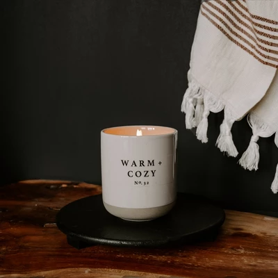 Sweet Water Decor Warm & Cozy 12oz Cream Stoneware Candle 1 Sweet Water Decor Warm & Cozy 12oz Cream Stoneware Candle