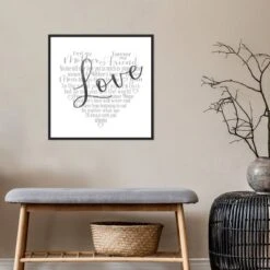 22" X 22" Mother's Day Heart Love By Cynthia Coulter Framed Canvas Wall Art Black - Amanti Art -Home Decor Series Store GUEST 5914101c babf 4b88 a61d 41a3e8fce052