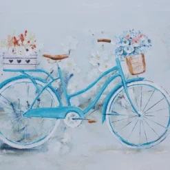 Canvas Bike Handmade Framed Wall Art With Tan Frame Blue - Olivia & May -Home Decor Series Store GUEST 5a9ea2ff c1c9 4bc0 93eb babdd41739e2