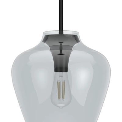 1-Light Vidria Pendant Matte Black - Hunter Fan 1 1-Light Vidria Pendant Matte Black - Hunter Fan