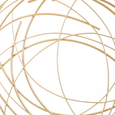 LuxenHome Gold Metal Abstract Swirl Round Wall Decor 7 LuxenHome Gold Metal Abstract Swirl Round Wall Decor - Image 7