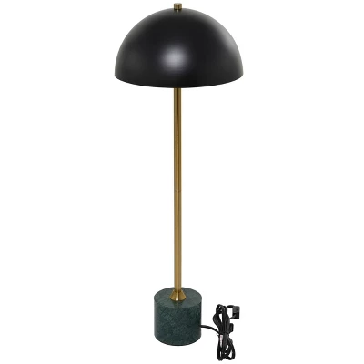 28" X 10" Metal Umbrella Style Desk Lamp With Marble Base - Olivia & May 5 28" X 10" Metal Umbrella Style Desk Lamp With Marble Base - Olivia & May - Image 5