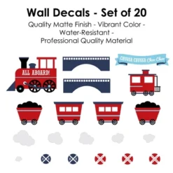 Big Dot Of Happiness Railroad Party Crossing - Peel And Stick Train Nursery And Kids Room Vinyl Wall Art Stickers - Wall Decals - Set Of 20 -Home Decor Series Store GUEST 60dcc675 c14e 4f93 abab a5b6905dbd1e