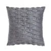 18"x18" Smocked Geo Square Throw Pillow Gray - VCNY Home