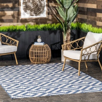 NuLOOM Marybelle Diamond Trellis Indoor/Outdoor Patio Area Rug 1 NuLOOM Marybelle Diamond Trellis Indoor/Outdoor Patio Area Rug