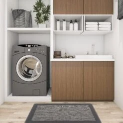 World Rug Gallery Textline Bordered Anti-Fatigue Standing Mat -Home Decor Series Store GUEST 6630d478 53a5 4328 a714 41322f3acb58