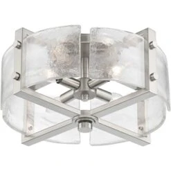 Possini Euro Design Prane Modern Industrial Ceiling Light Semi Flush Mount Fixture 17" Wide Brushed Nickel 4-Light Warped Glass For Bedroom Kitchen 12 Possini Euro Design Prane Modern Industrial Ceiling Light Semi Flush Mount Fixture 17" Wide Brushed Nickel 4-Light Warped Glass For Bedroom Kitchen -Home Decor Series Store GUEST 67a99e33 3ded 4f1c 8926 ed44f24e2ae9