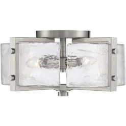 Possini Euro Design Prane Modern Industrial Ceiling Light Semi Flush Mount Fixture 17" Wide Brushed Nickel 4-Light Warped Glass For Bedroom Kitchen 11 Possini Euro Design Prane Modern Industrial Ceiling Light Semi Flush Mount Fixture 17" Wide Brushed Nickel 4-Light Warped Glass For Bedroom Kitchen -Home Decor Series Store GUEST 67e31c74 0341 4bbe 8a39 d9439e2bc16c