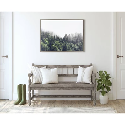 28" X 38" Sylvie Lush Green Forest On A Foggy Day Framed Canvas Gray - Kate & Laurel All Things Decor 5 28" X 38" Sylvie Lush Green Forest On A Foggy Day Framed Canvas Gray - Kate & Laurel All Things Decor - Image 5