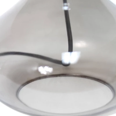 Glass Raindrop Table Lamp With Fabric Shade Gray - Simple Designs 2 Glass Raindrop Table Lamp With Fabric Shade Gray - Simple Designs - Image 2