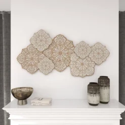 Farmhouse Wood Floral Intricately Carved Wall Decor White - Olivia & May -Home Decor Series Store GUEST 69158f93 3044 4270 9b94 3b6012edcd6c