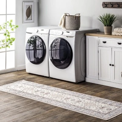 NuLOOM Gemma Machine Washable Transitional Floral Area Rug 1 NuLOOM Gemma Machine Washable Transitional Floral Area Rug