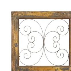 36" X 14" Wood Scroll Window Inspired Wall Decor With Metal Scrollwork Relief Brown - Olivia & May 17 36" X 14" Wood Scroll Window Inspired Wall Decor With Metal Scrollwork Relief Brown - Olivia & May -Home Decor Series Store GUEST 6c7f8400 16cd 4c48 849d de14efe80ad0