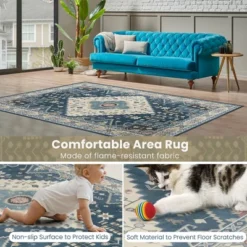 Costway Area Rugs 5'4'' X 6'7''5'4'' X 7'7'' Faux Wool Fabric Doormat Home Carpet Living Room Bedroom 16 Costway Area Rugs 5'4'' X 6'7''5'4'' X 7'7'' Faux Wool Fabric Doormat Home Carpet Living Room Bedroom -Home Decor Series Store GUEST 6d92e6b1 837c 4d09 878c e294cb7d28ee