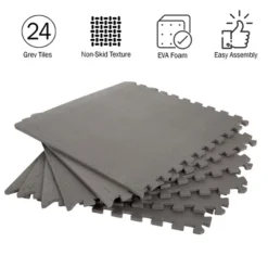 Foam Flooring Tiles 24-Pack Interlocking EVA Foam Pieces Non-Toxic Floor Padding For Playroom Gym Or Basement By Stalwart (Gray) 8 Foam Flooring Tiles 24-Pack Interlocking EVA Foam Pieces Non-Toxic Floor Padding For Playroom Gym Or Basement By Stalwart (Gray) -Home Decor Series Store GUEST 6e711ccf 1fac 49cc a1ac d71b020a5a99