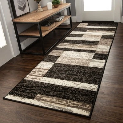 Modern Geometric Patchwork Indoor Area Rug Or Runner By Blue Nile Mills 7 Modern Geometric Patchwork Indoor Area Rug Or Runner By Blue Nile Mills - Image 7