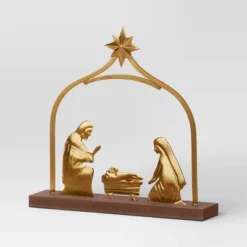 3pc Metal Christmas Nativity Scene Figurine Set - Wondershop™ Gold -Home Decor Series Store GUEST 6f71a657 af48 4636 9ecb 15d0d7e15980