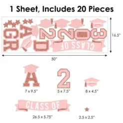 Big Dot Of Happiness Rose Gold Class Of 2023 Graduation Party Wall Decals Set Of 20 11 Big Dot Of Happiness Rose Gold Class Of 2023 Graduation Party Wall Decals Set Of 20 -Home Decor Series Store GUEST 702a2441 c535 4ee2 89cf d09991ac75df