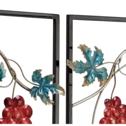 Set Of 2 Metal Wine Wall Decors With Grapes Detailing - Olivia & May -Home Decor Series Store GUEST 728fef7c b4e1 45a9 8884 6daad041c288