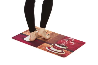 J&V TEXTILES 18" X 30" Cushioned Kitchen Floor Standing Mat (Cafe Moderno Dahlia) 1 J&V TEXTILES 18" X 30" Cushioned Kitchen Floor Standing Mat (Cafe Moderno Dahlia)