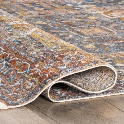 NuLOOM Harriet Vintage Medallion Fringe Area Rug 3 NuLOOM Harriet Vintage Medallion Fringe Area Rug - Image 3