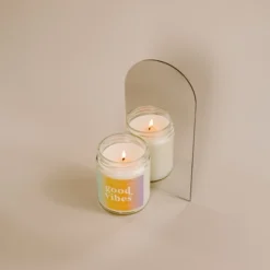 Sweet Water Decor Good Vibes Rainbow Label 9oz Clear Jar Soy Candle -Home Decor Series Store GUEST 75253b55 39a2 428c 9a12 0c69cc3e0fed