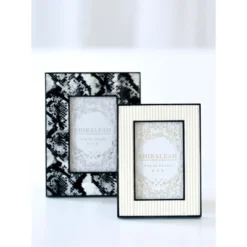 Shiraleah Black Snake Print 4x6 Picture Frame -Home Decor Series Store GUEST 75601743 d8f7 4dc3 b0e9 2ebe1f8bf181