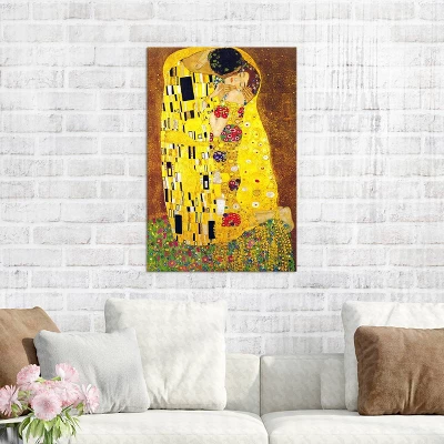The Kiss By Gustav Klimt Canvas Print 2 The Kiss By Gustav Klimt Canvas Print - Image 2