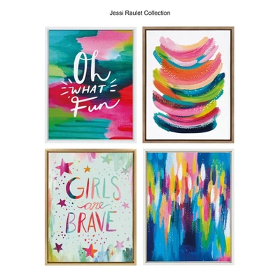 18" X 24" Sylvie Bright Brush Strokes Framed Canvas Wall Art By Ettavee White - Kate And Laurel 4 18" X 24" Sylvie Bright Brush Strokes Framed Canvas Wall Art By Ettavee White - Kate And Laurel - Image 4