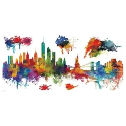 New York City Skyline Peel And Stick Giant Wall Decal - RoomMates -Home Decor Series Store GUEST 767562c8 ac95 494a 8f7c b58555ac1e38
